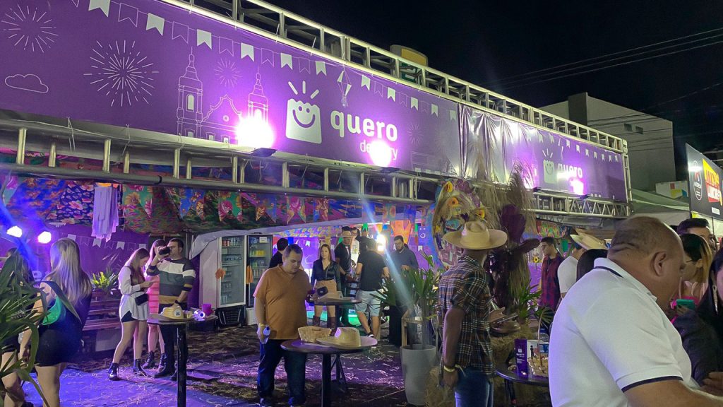 Stand do Quero Delivery que ficou dentro do Festival da Mandioca, situado na cidade nordestina de Lagarto/SE.